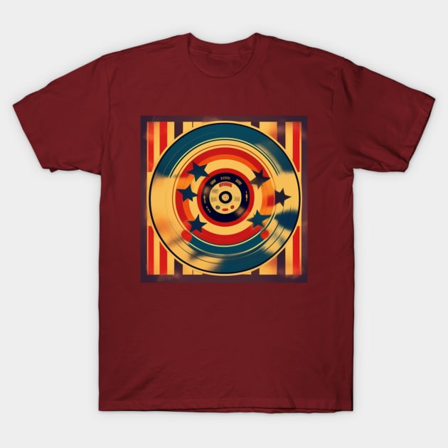 Retro Circus Themed Vinyl Record Album Cover T-Shirt by musicgeniusart